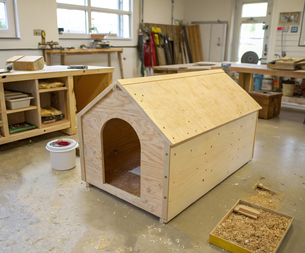 Как сделать домик для кошки из фанеры?